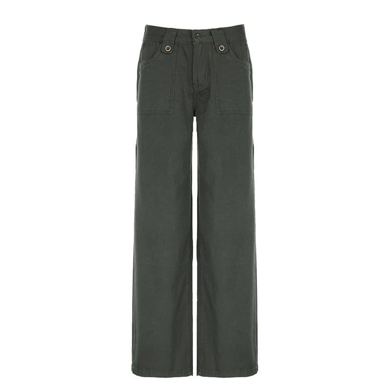 Pantalones de cintura alta estilo urbano