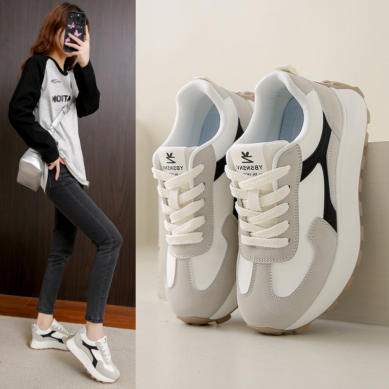 Zapatos de plataforma con aumento de altura, de primavera