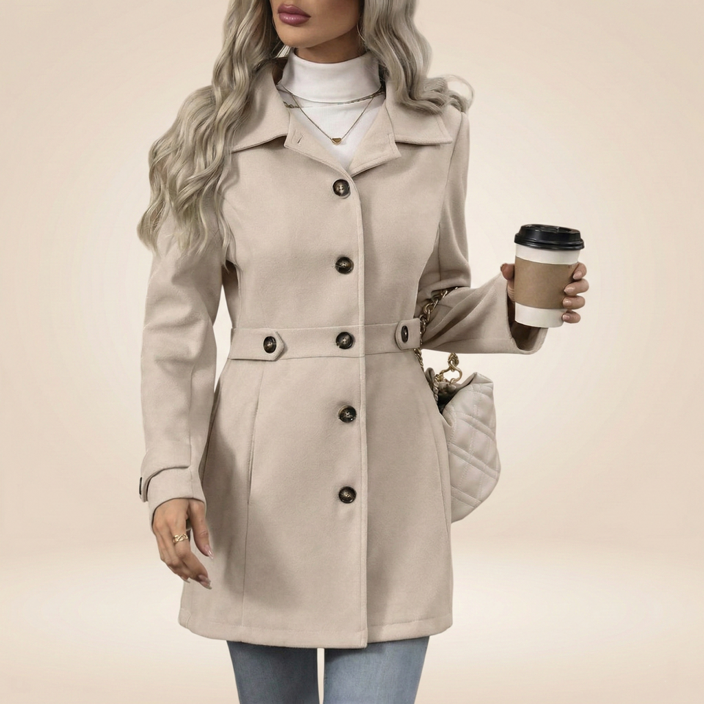 Elegante abrigo de lana