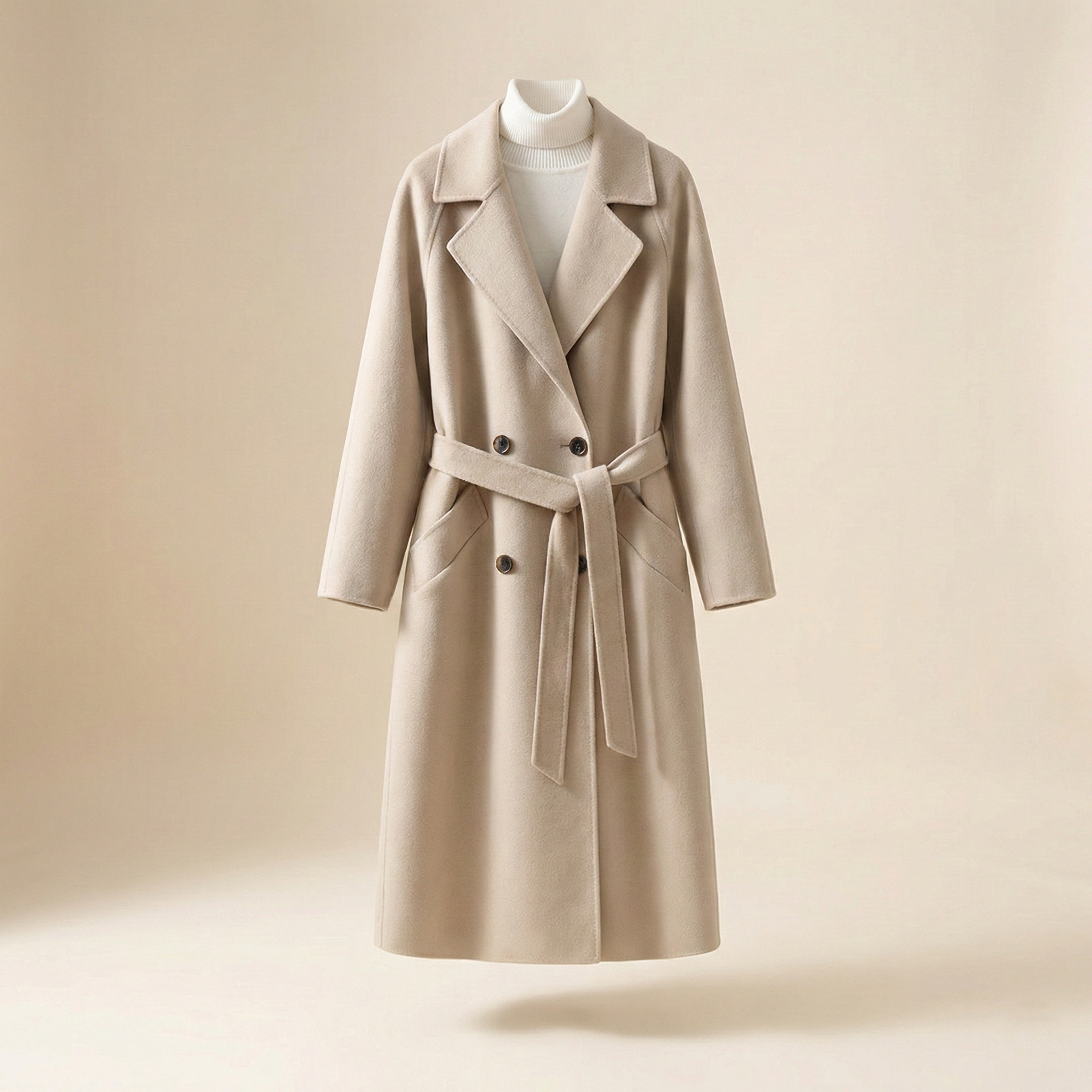 Abrigo con solapa para mujer