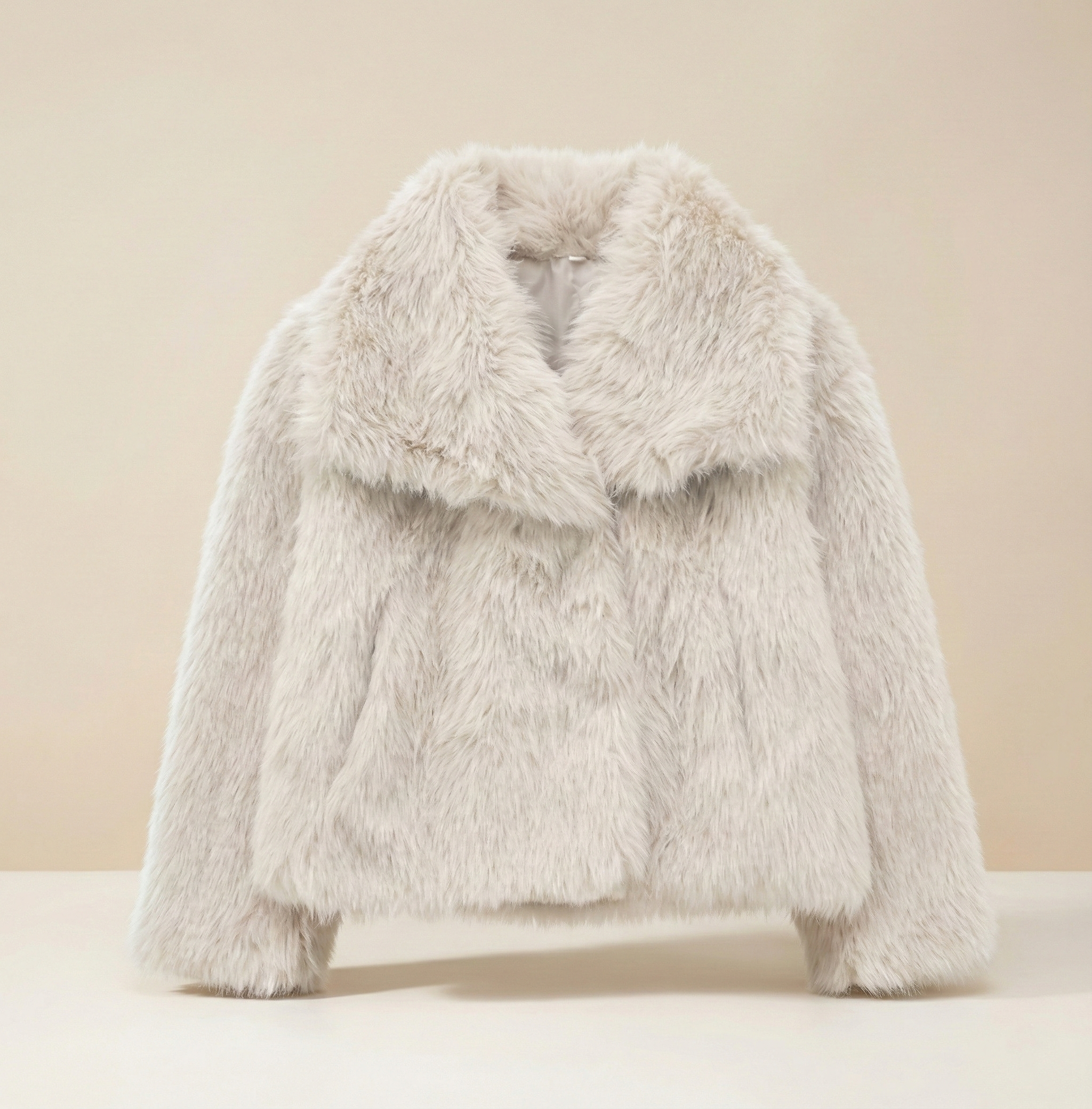 Abrigo de felpa de invierno, cálido