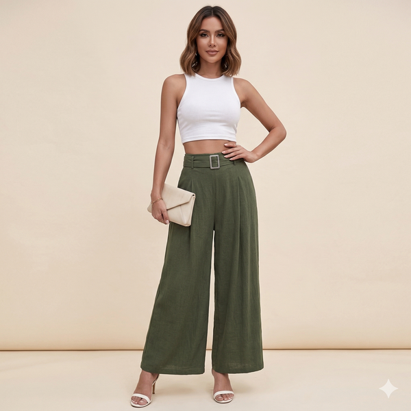 Pantalones casuales de pierna ancha|| 50% SOLO 3 DÍAS MÁS