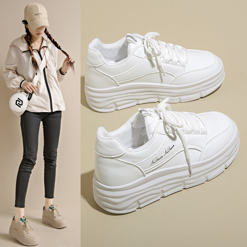 Zapatos casuales, aumenta la altura y suela gruesa