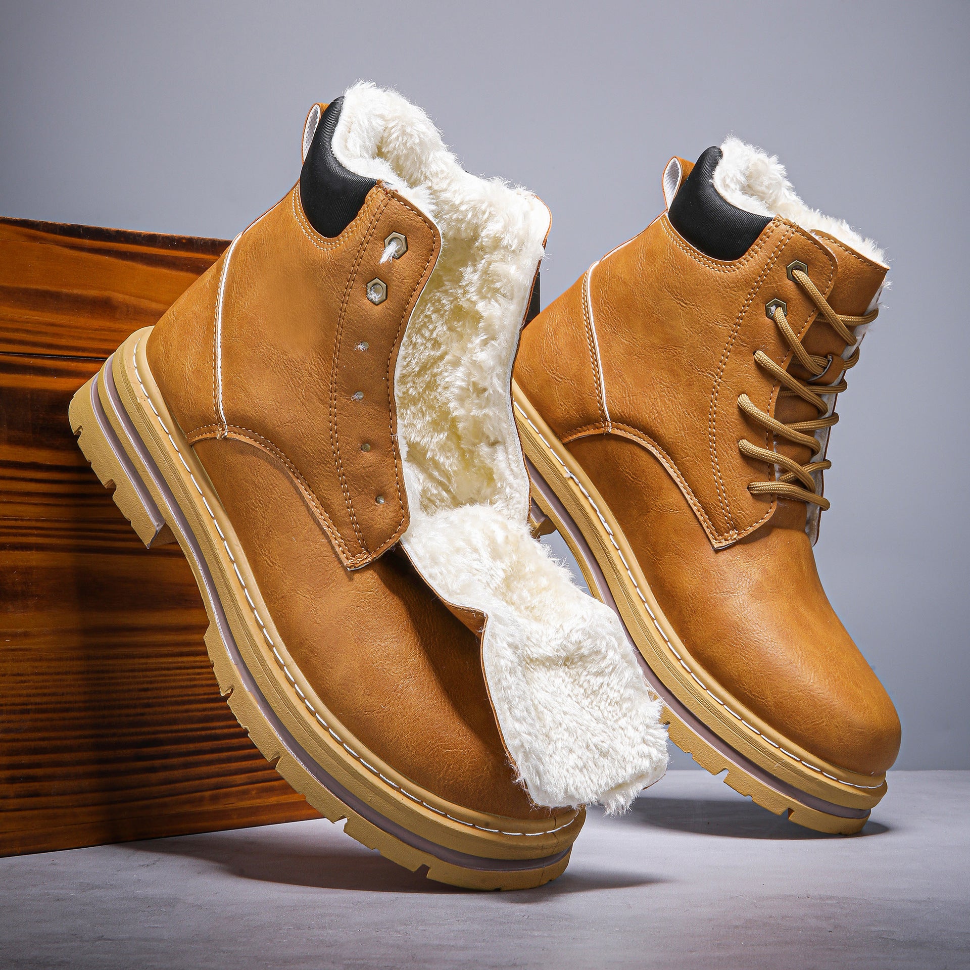 Botas vaqueras cálidas de invierno para hombre